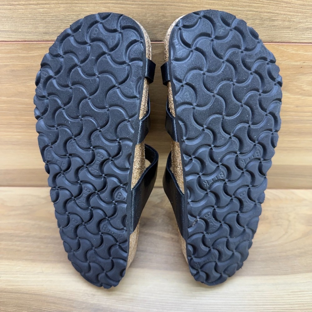 Birkenstock Mayari Sandals Womens 6 W EU 37 Black Birko Slip On Preppy Vacation - Picture 8 of 9